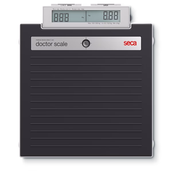 seca 878   Balança médica com interruptores de pé e visor duplo